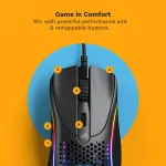 Glorious - Model D 2 Wired Optical RGB Gaming Mouse with 6 Programmable Buttons - Wired - Matte Black (GLO-MS-DV2-MB)