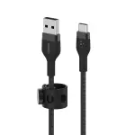 Belkin - BoostCharge Pro Flex Braided USB Type C to A Cable 6.6FT, USB - Black (CAB010bt2MBK)