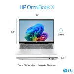 HP - OmniBook X - Copilot+ PC - 14" 2.2K Touch-Screen Laptop - Glacier Silver (14-fe1003dx/A9FF7UA#ABA)