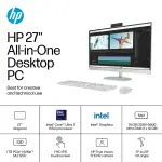 HP 27" FHD Touch-Screen All-in-One Desktop– Intel Core Ultra 7, 16GB RAM, 1TB SSD – Shell White