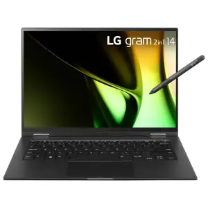 LG gram 2-in-1 14" Laptop - Intel Evo Platform Intel Core Ultra 7 - 16GB RAM - 1TB SSD - Black (14T90S-G.AAB6U1)
