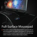 Arozzi - Arena Ultrawide Curved Gaming Desk - Pure Black (ARENA-NA-PURE-BLACK)