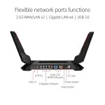 ASUS - ROG Rapture GT-AX6000 Dual-Band Wi-Fi 6 Router - Black (GT-AX6000)