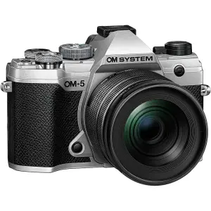 Olympus OM-5 Mirrorless Camera with 3.8x Digital Zoom Lens – Silver