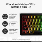 Glorious - GMMK 3 PRO HE 75% Wireless Hall-Effect Linear Switch Gaming Keyboard- Silver (GLO-GMMK3-PRO-75-PB-HE-WL-S-US)
