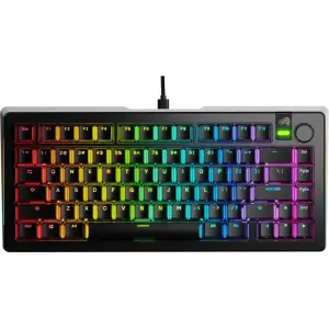 Glorious - GMMK 3 PRO 75% Wired Mechanical Linear Switch Gaming Keyboard with Hot-swappable Switches - Black (GLO-KB-G3-PRO75-PB-FOX-W-B-US)