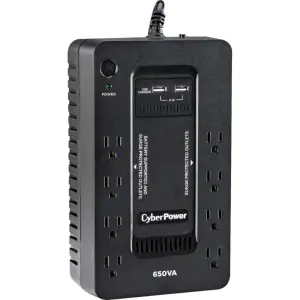 CyberPower - Back-Up System 650VA Battery- Black (SX650U)