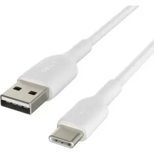 Belkin - BoostCharge USB-C Cable 3.3ft, USB-C to USB-A Cable - White (CAB001bt1MWH)