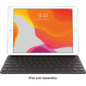 Apple - Geek Squad Certified Refurbished Smart Keyboard for iPad (7th and 8th Gen), iPad Air (3rd Gen) and 10.5-inch iPad Pro - Black