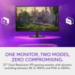 Alienware - AW2725QF 27" IPS LED 4K UHD 180Hz .5-ms G-SYNC Dual-Resolution Gaming Monitor - Black (AW2725QF)