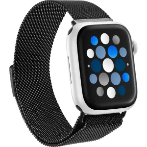 Insignia™ - Stainless Steel Mesh Band for Apple Watch 38mm, 40mm, 41mm, SE, and 42mm Series 10 - Black (NS-AWB41BMB2)