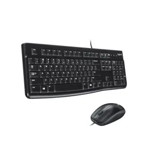 Logitech - MK120 Full-size Wired Membrane Keyboard and Mouse Bundle - Black (920-002565)