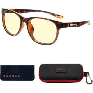 GUNNAR - Rush Computer Glasses with Blue Light Reduction , Amber Lenses - Tortoise (RUS-023010