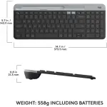 Logitech - K585 Full-size Wireless Scissor Keyboard for Windows, Mac, Chrome, Android - Graphite