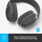 Logitech - Zone Vibe 100 Bluetooth Over Ear Headphones - Graphite (981-001256)
