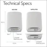 NETGEAR - Orbi 660 Series AX3800 Tri-Band Mesh Wi-Fi 6 System (3-pack) - White (RBK663-100NAS)