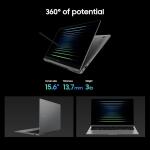 Samsung Galaxy Book5 360 15.6" AI Laptop, Intel Core Ultra 7, 16GB RAM, 512GB SSD, FHD AMOLED Touch, Windows 11 Pro (2025, Gray)