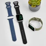 Silicone Band for Apple Watch, SE, Series 10, Ultra and Ultra 2 (3-Pack) - Navy, Green and Black (BE-AWB45SIL3BL)