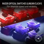 Razer - Huntsman V2 TKL Wired Optical Purple Clicky Switch Gaming Keyboard - Black (RZ03-03940400-R3U1)