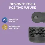 Logitech MK670 Wave Keys Ergonomic Wireless Keyboard & Mouse Combo – Graphite