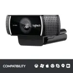 Logitech C922 Pro Stream 1080p Webcam – Black