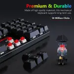 REDRAGON K565-RGB Wired Mechanical Gaming Keyboard - RGB, 104 Keys, Red Switches