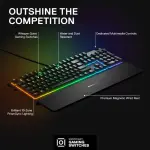 SteelSeries Apex 3 Wired Gaming Keyboard with 10-Zone RGB – Black