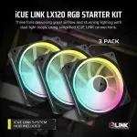CORSAIR - CUE LINK LX120 RGB Starter Kit (3-pack) - Black (CO-9051026-WW)