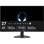 Alienware - AW2725QF 27" IPS LED 4K UHD 180Hz .5-ms G-SYNC Dual-Resolution Gaming Monitor - Black (AW2725QF)