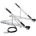 Targus - Portable Laptop Stand + Integrated USB-A Hub - Silver (AWU100205GL)