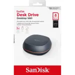 SanDisk - 8TB Desk Drive USB Type-C Desktop External SSD - Black (SDSSDT40-8T00-NA25)