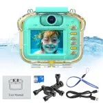 Contixo KC1 Kids' Splash-Proof Camera (Waterproof Case, Silicone Cover) – Green
