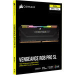 Corsair 16GB VENGEANCE RGB PRO SL DDR4 Memory Kit (2 x 8GB, Black)