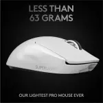 Logitech PRO X SUPERLIGHT Wireless Gaming Mouse – HERO 25K Sensor, White