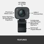 Logitech - StreamCam Plus 1080 Webcam for Content Creation and Live Streaming - Graphite (960-001280)