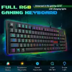 REDRAGON S107-BA RGB Gaming Keyboard & Mouse Combo, 3200 DPI, Plug & Play – Black