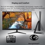 Acer Aspire C24 23.8" FHD All-in-One, Intel i3-1215U, 16GB RAM, 1TB SSD, Wi-Fi 6, Wireless KB & Mouse, Win 11 Home, Black