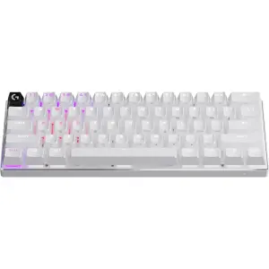 Logitech PRO X 60% Wireless Mechanical Gaming Keyboard with GX Optical Tactile Switches and LIGHTSYNC RGB - White