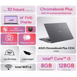 ASUS Chromebook Plus 14" Touch i3-1215U 8GB 128GB UFS Gray with Google AI