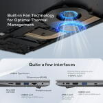 OTVOC 16" Laptop, Intel N95, 16GB DDR5 RAM, 1TB NVMe SSD, Windows 11, Gray