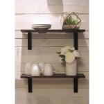 Crates & Pallet 8 in. Black Steel Shelf Bracket for Wood Shelving (69103)