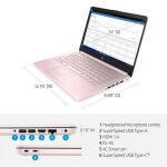 HP Slim 14", Intel, 16GB RAM, 64GB SSD, Pink