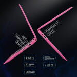 NBD 10.1" Android 12.0 Laptop, Quad-Core, 2GB RAM, 64GB Storage, Mini Netbook for Kids, with Bag, Mouse, and Mouse Pad (Pink)