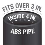 Oatey 3 in. ABS Open Offset Plastic Toilet Flange with Stainless Steel Ring (436062)