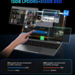 CHUWI FreeBook 13.5" 2-in-1 Laptop, 12GB RAM, 512GB SSD, 360° Foldable, Windows 11