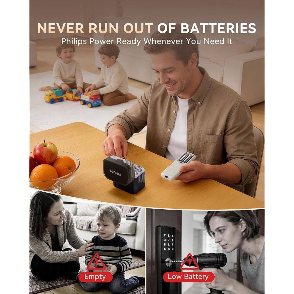 PHILIPS Rechargeable AA Lithium Batteries 8 Pack - Image 9