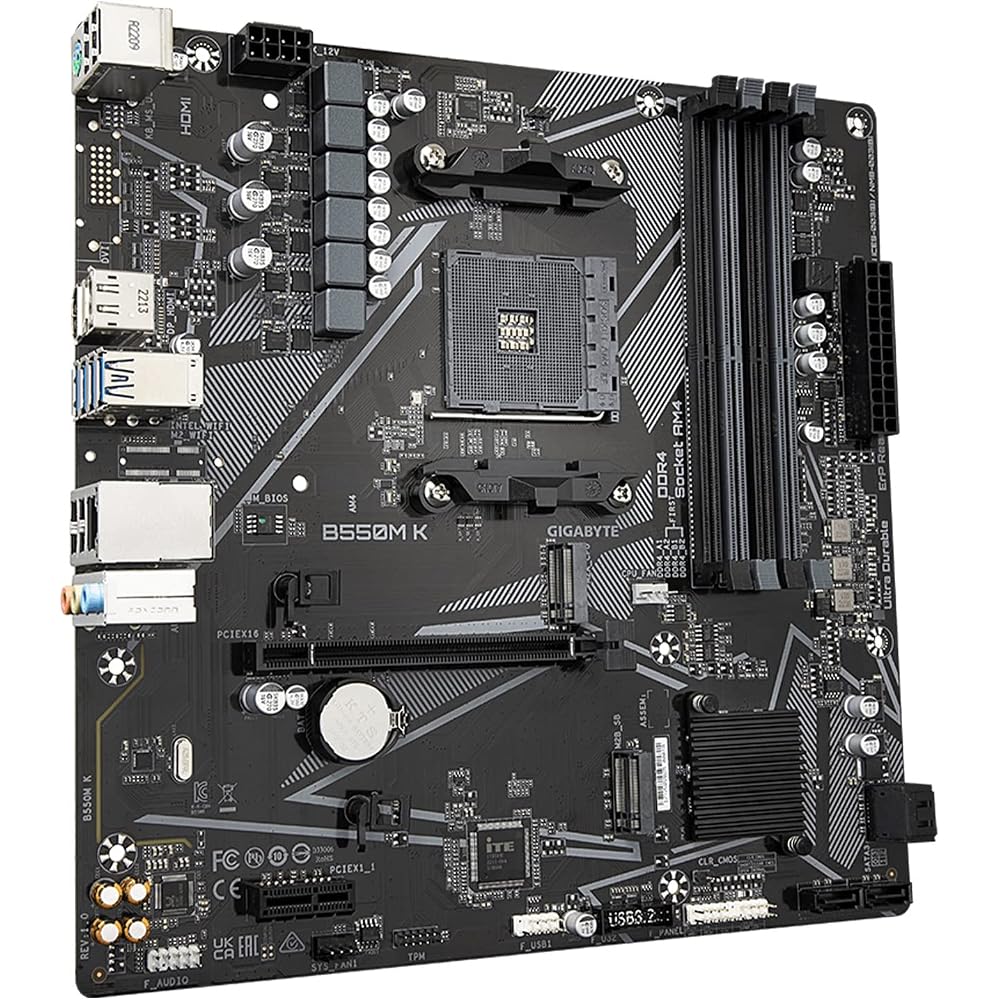 GIGABYTE B550M K AM4 AMD B550 Micro-ATX Motherboard - Image 6