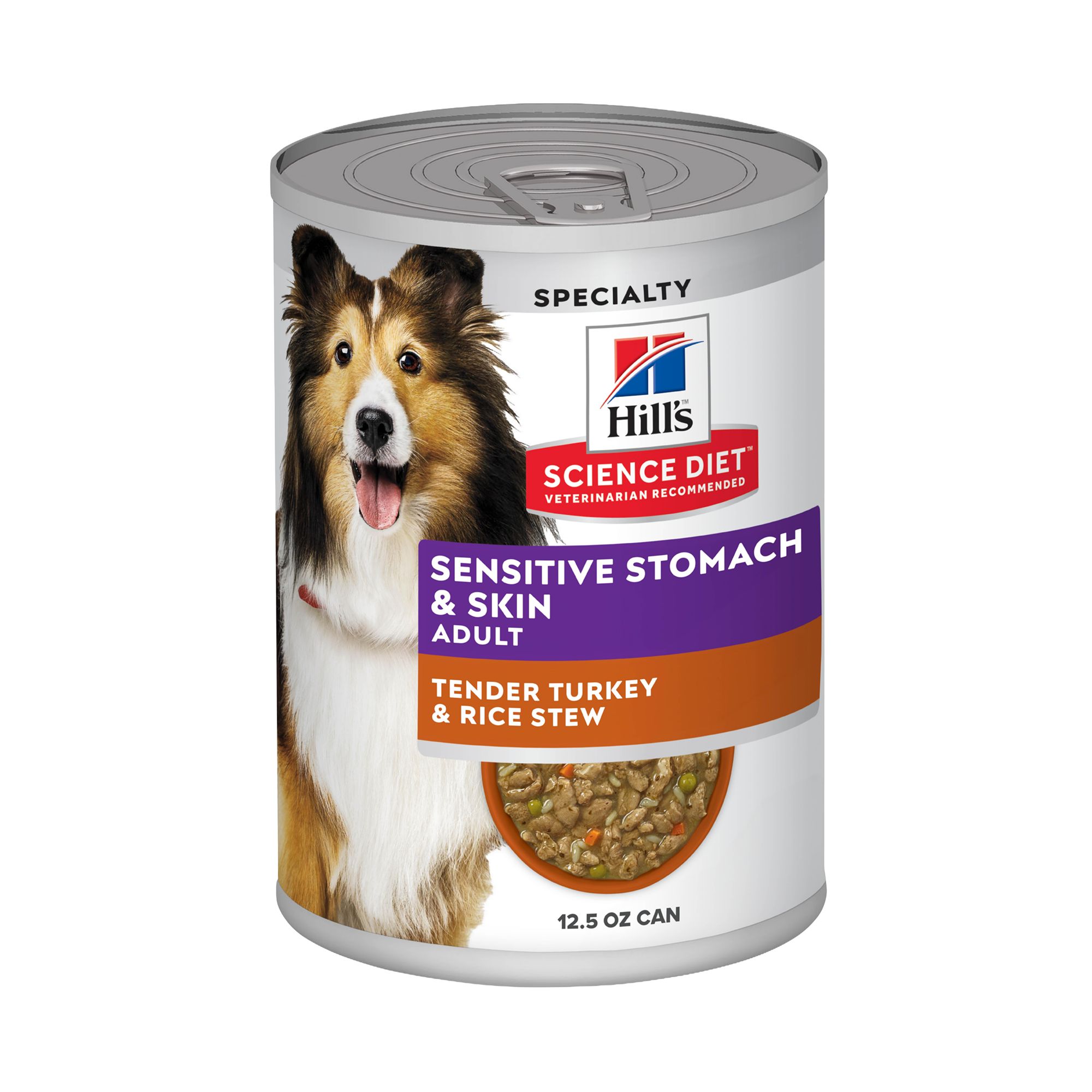 Hill's Science Diet Adult Wet Dog Food for Sensitive Stomach & Skin – Turkey & Rice, - Image 1