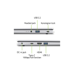 Acer Aspire 3 14" FHD, Intel Core i3-N305, 8GB RAM, 128GB SSD, Windows 11 Home (A314-36P-3772)