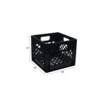GSC Technologies 11 in. x 13 in. x 13 in. Black Milk Crate (MC131311-002)
